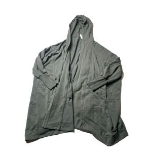 Athleta Mantra Wrap Oversized Cardigan Sweater Womens Small Gray Hooded